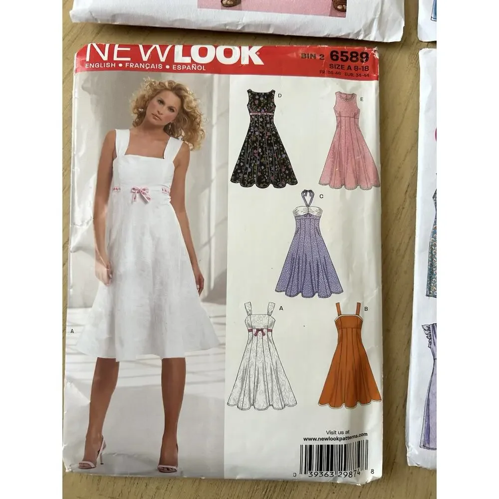 Y2K 2000s McCalls Sewing Patterns MIDI Dress Mini Dresses Womens Lot Of 4 90s